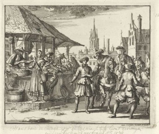 Arrest of Hans van der Wege on the Fish Market in Ghent, 1570