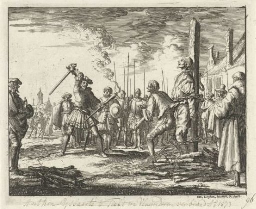 Anthonie IJsbaarts on the stake in Tielt, 1573