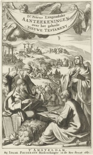 The four Evangelists in the company of a lion and an ox