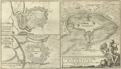 Plans of Pinerolo, Charleroi and Ratzeburg