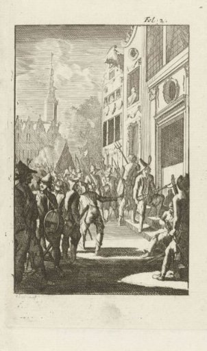 Attack on the house of mayor Van den Brande by rebellious peasants, 1672