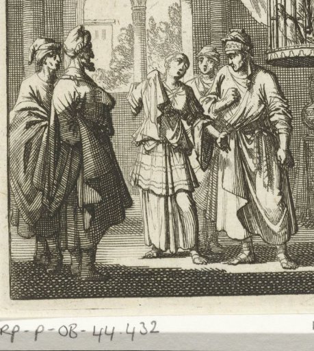 Man speaks to his weeping wife
