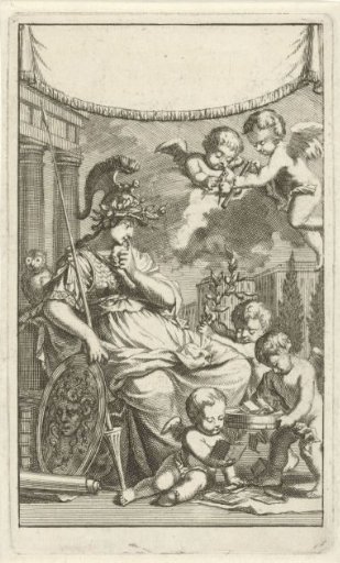 Minerva surrounded by angels