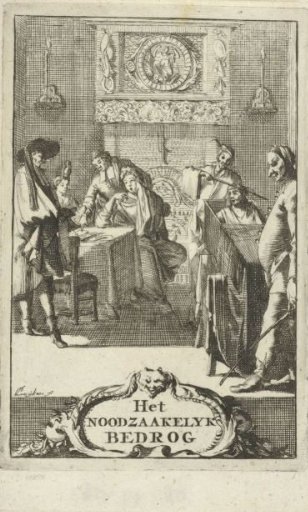 Weeping woman beside an open coffin in a room