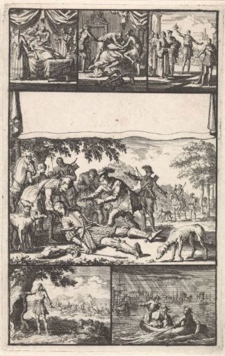 William II, King of England, mortally struck by an arrow while hunting