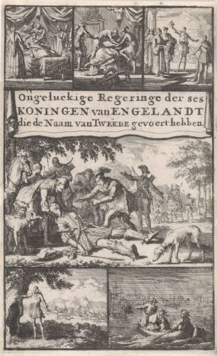 William II, King of England, mortally struck by an arrow while hunting