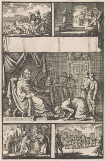 Camilla, Sister of Pope Sixtus V, Kneeling and Kissing His Foot