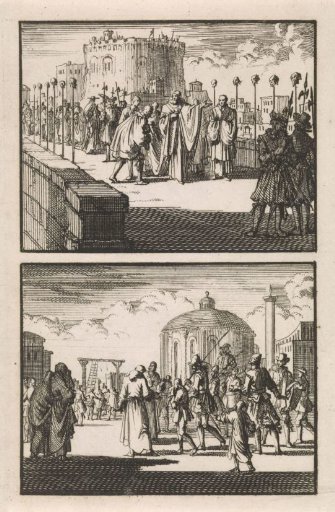 Pope Sixtus V Visits the Castel Sant'Angelo in Rome / A Sixteen-Year-Old Boy is Led to the Gallows