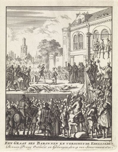 Execution of the followers of the defeated King Frederick V in Prague, 1621