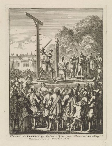 Beheading of Henri de Fleury de Coulan Buat in The Hague, 1666