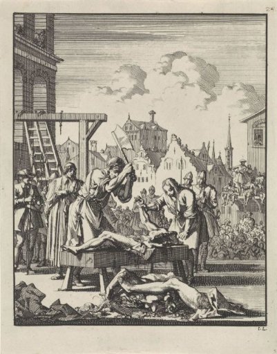 Thomas Armstrong hanged and quartered in London, 1684