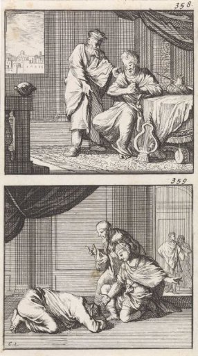David Punished by Nathan / David Prays for the Life of the Child of Bathsheba