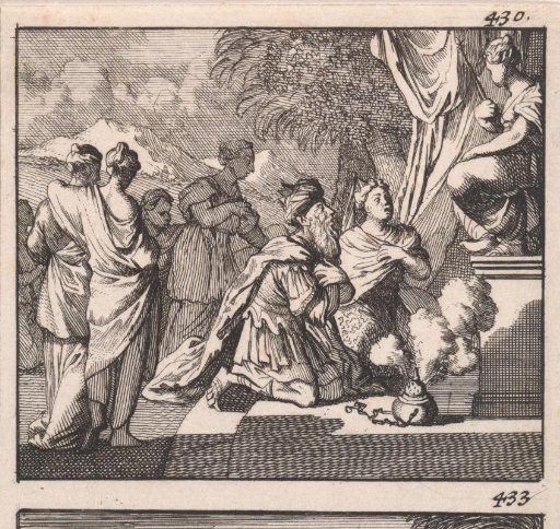 Solomon's idolatry / Ahijah tears his new cloak into twelve pieces