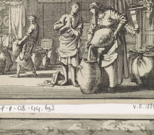 At the advice of Elisha, the widow fills borrowed vessels with oil