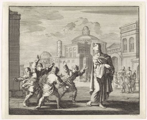 Lucius, the Arian bishop of Alexandria, steps on a ball