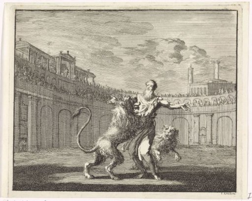 Ignatius of Antioch allows himself to be torn apart by lions