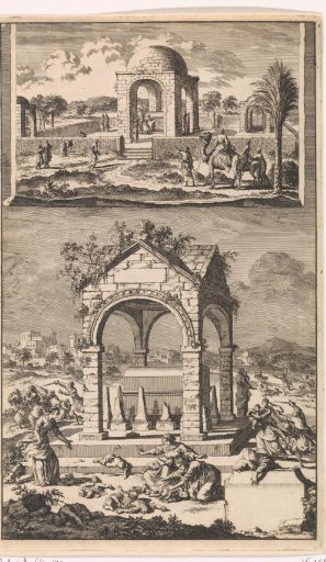 Tomb and Memorial Stone of Rachel in Bethlehem with the Massacre of the Innocents at Bethlehem