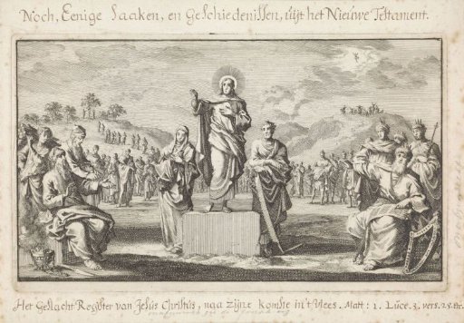Christ on a Pedestal with His Ancestors Around Him