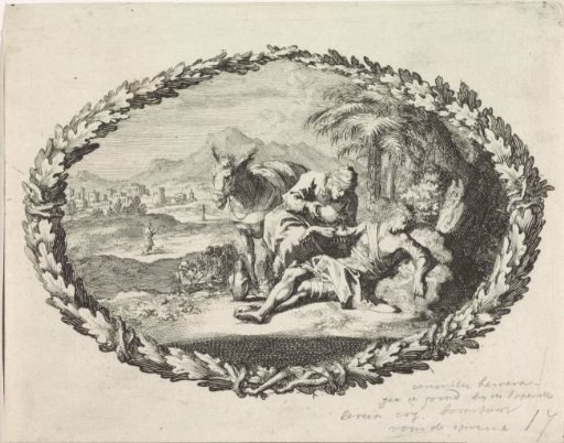 The Good Samaritan Tending the Wounds