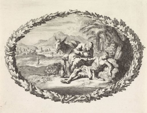 The Good Samaritan Tending the Wounds