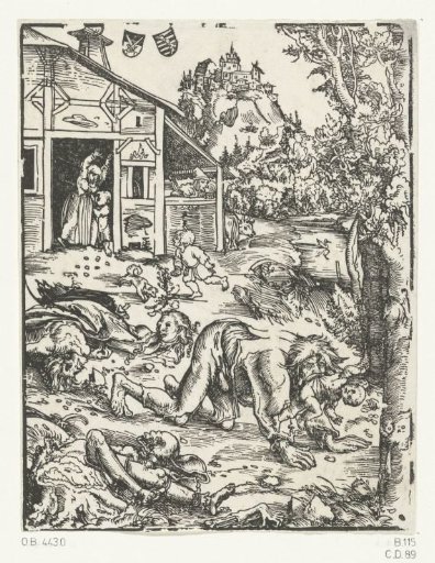 Werewolf with Child and Torn Bodies