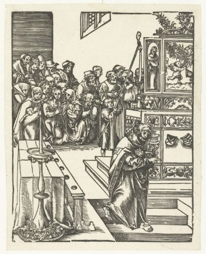 Saint John the Evangelist descends into his own grave