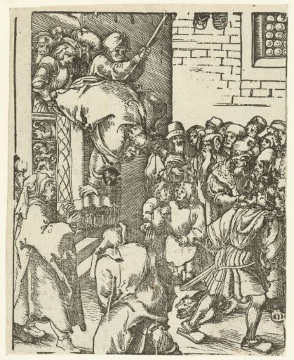 Saint James the Less thrown from a balcony