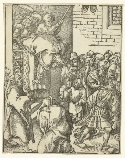 Saint James the Less thrown from a balcony