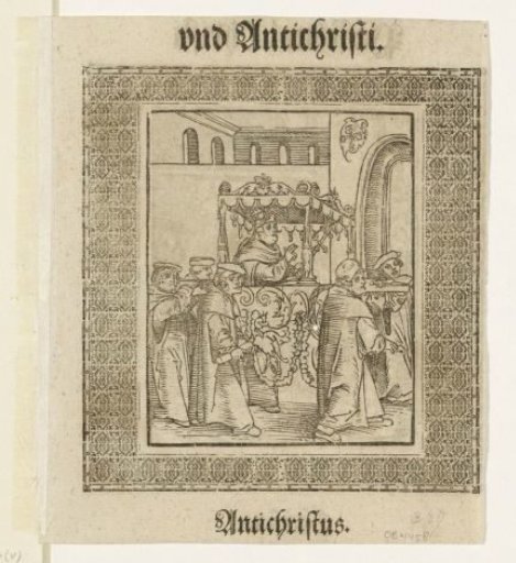 The Pope Carried in a Litter