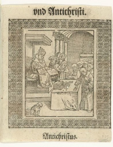 Pope receiving indulgence money