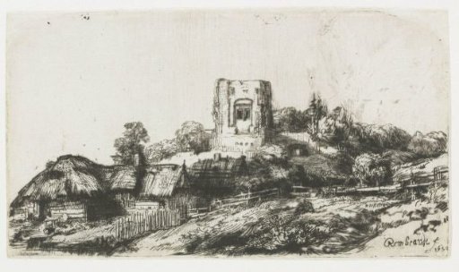 Landscape with a square tower