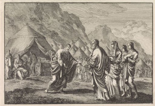 Moses receives his father-in-law Jethro and his family