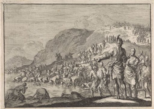 Gideon orders his men to drink water