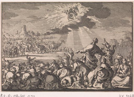 Two angels drive away the elephants of Ptolemaeus Philopator