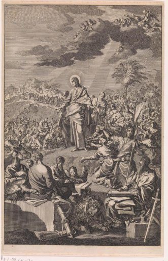 The Sermon on the Mount with Christ and the Four Evangelists