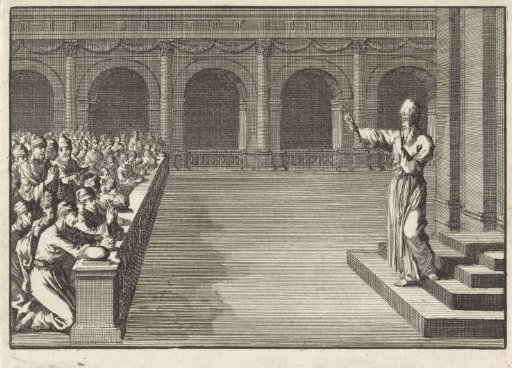 Zacharias attempts to address the crowd but remains mute