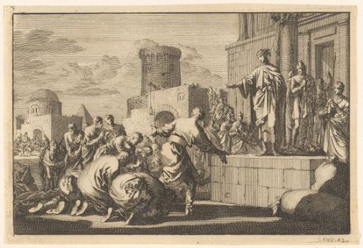 Joseph sells grain to his brothers