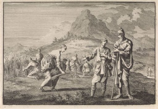 Boaz questions his overseer about Ruth