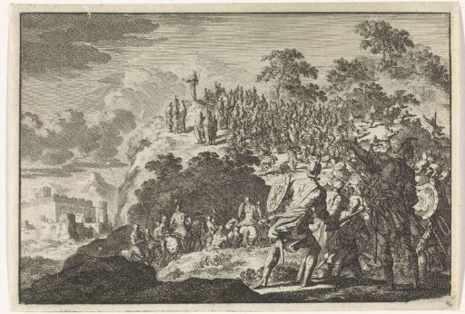 Soldiers of Governor Felix attack a crowd on the Mount of Olives