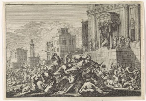 Pilate breaks up a Jewish assembly