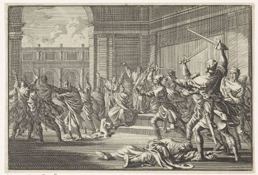 Riot and battle in the temple at Jerusalem