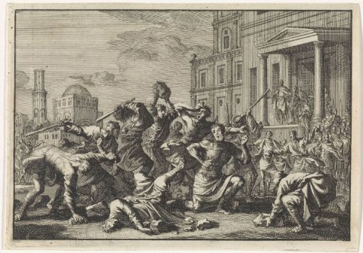 Herod has his barber Tryphon, Tyro and his son stoned on suspicion of treason
