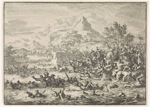 Placidus defeats the Jews at the Jordan and drives them into the river