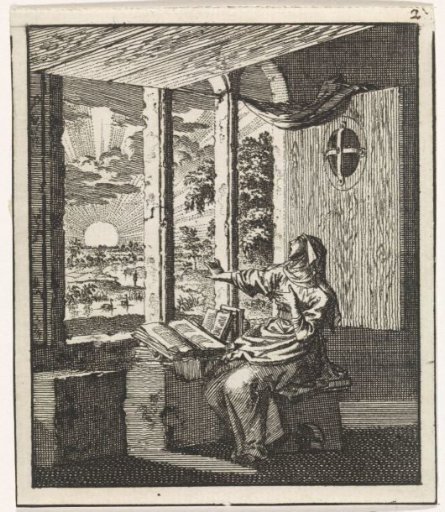 Woman beholds the sunrise