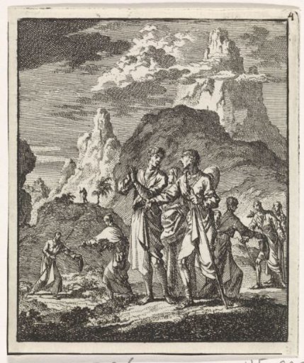 Meeting of pilgrims in the mountains