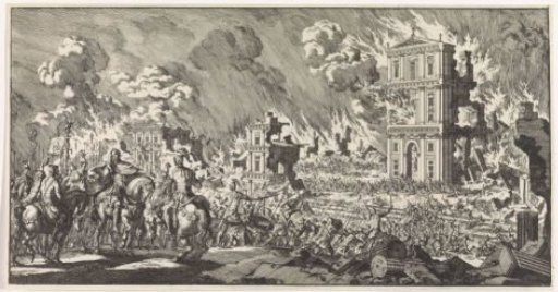 Romans Destroying a Jewish Temple in Jerusalem
