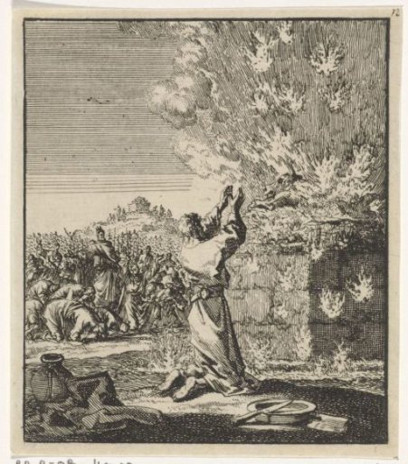 Elijah Kneels Before the Burning Sacrifice