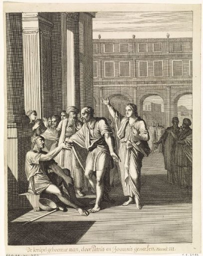 Peter and John Healing a Lame Man at the Temple Gate