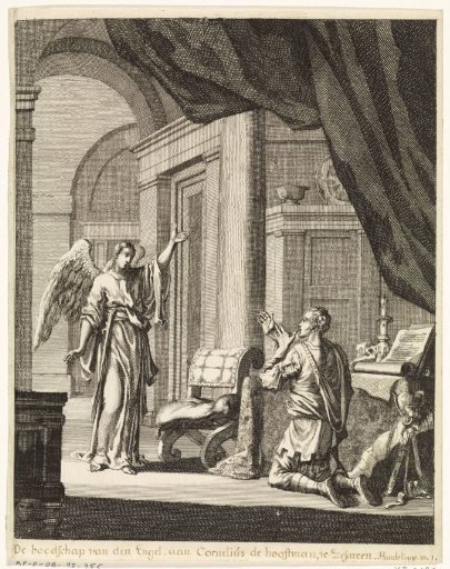 Cornelius Kneeling Before the Angel Sent to Him