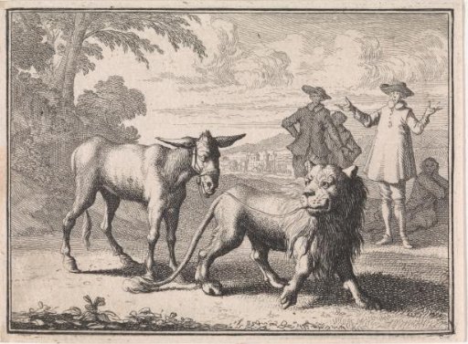 The lion of Abbot Gerasimus leads a donkey by the bridle to a spring